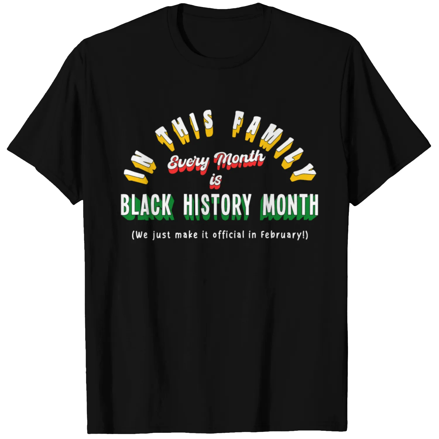 Every Month is Black History Month T Shirts