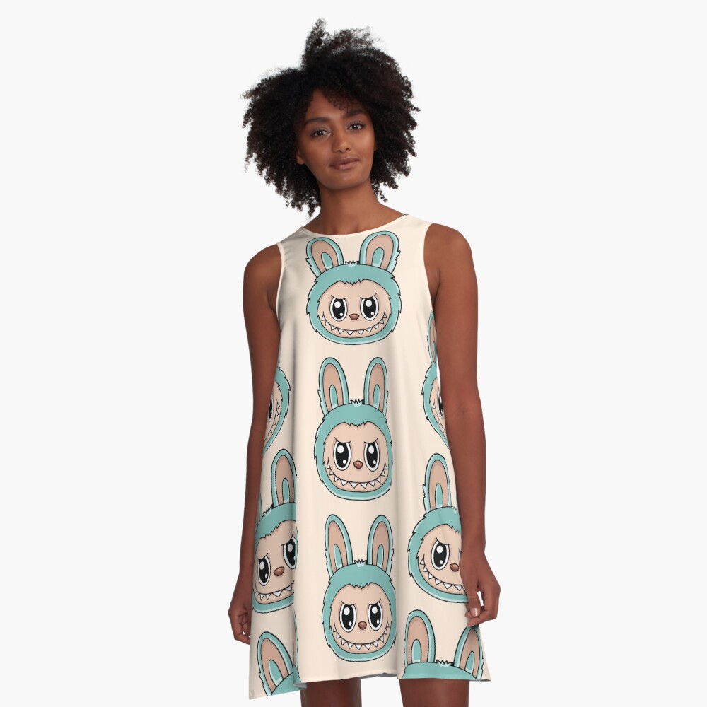 Cute Labubu A-Line Dress, Gift for Her