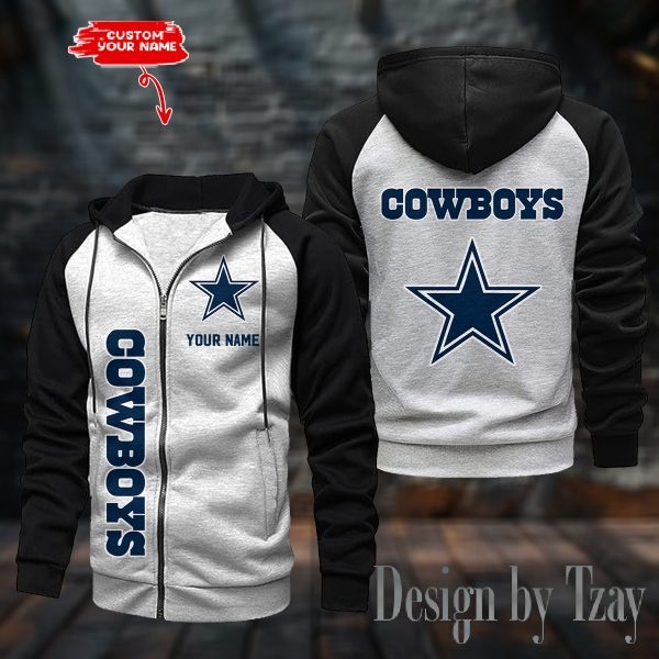 Dallas Cowboys Raglan Zip Hoodie, Football Lover Gift, Game Day