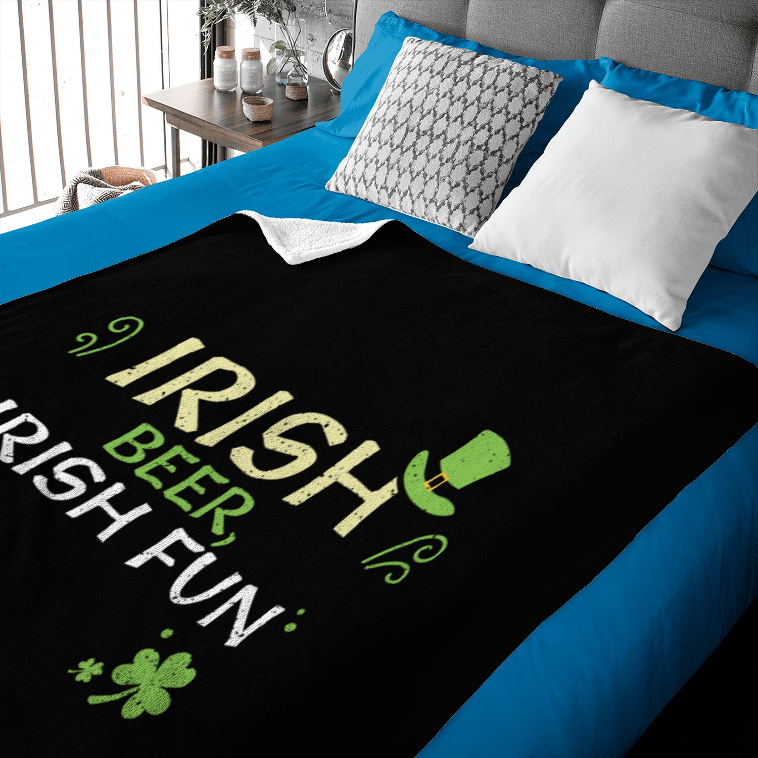 Irish beer, Irish fun Baby Blankets
