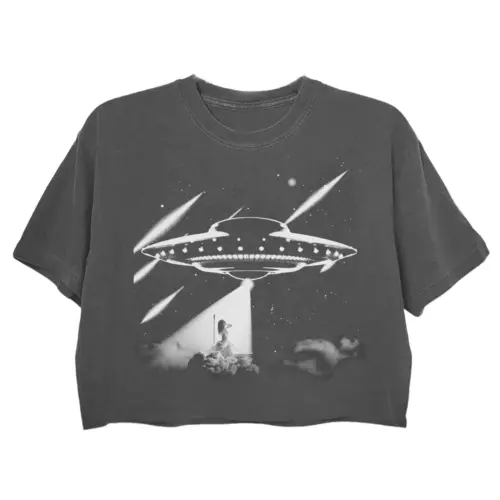 Down Bad Spaceship Tortured Poets Crop Top Hot Girl Sexy T-Shirt, Fashion Casual Short Sleeve Streetwear, Trendy Women Crop Top Y2K Trendy Tee, Gift for Girls