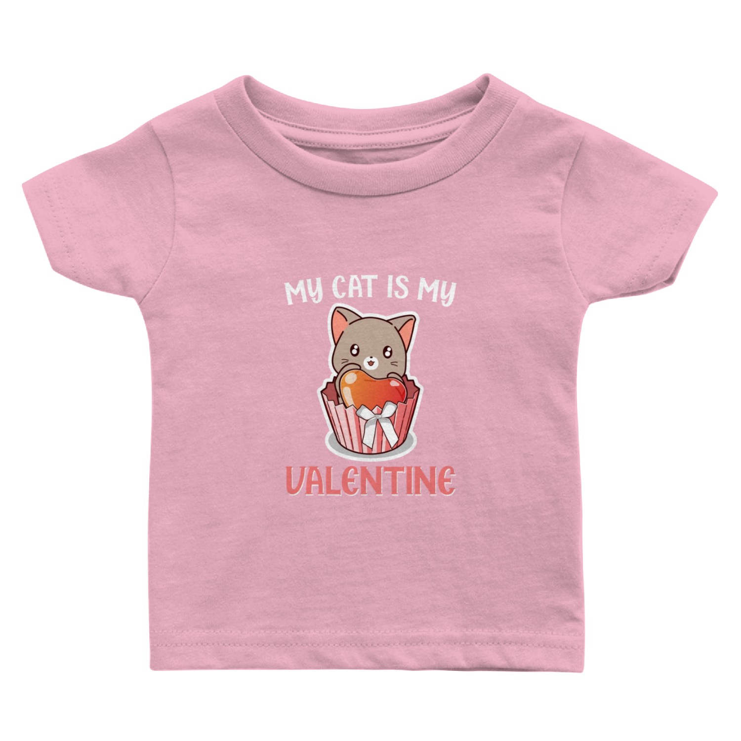 Valentines Day Gifts My Cat Is My Valentine Match Baby T Shirts