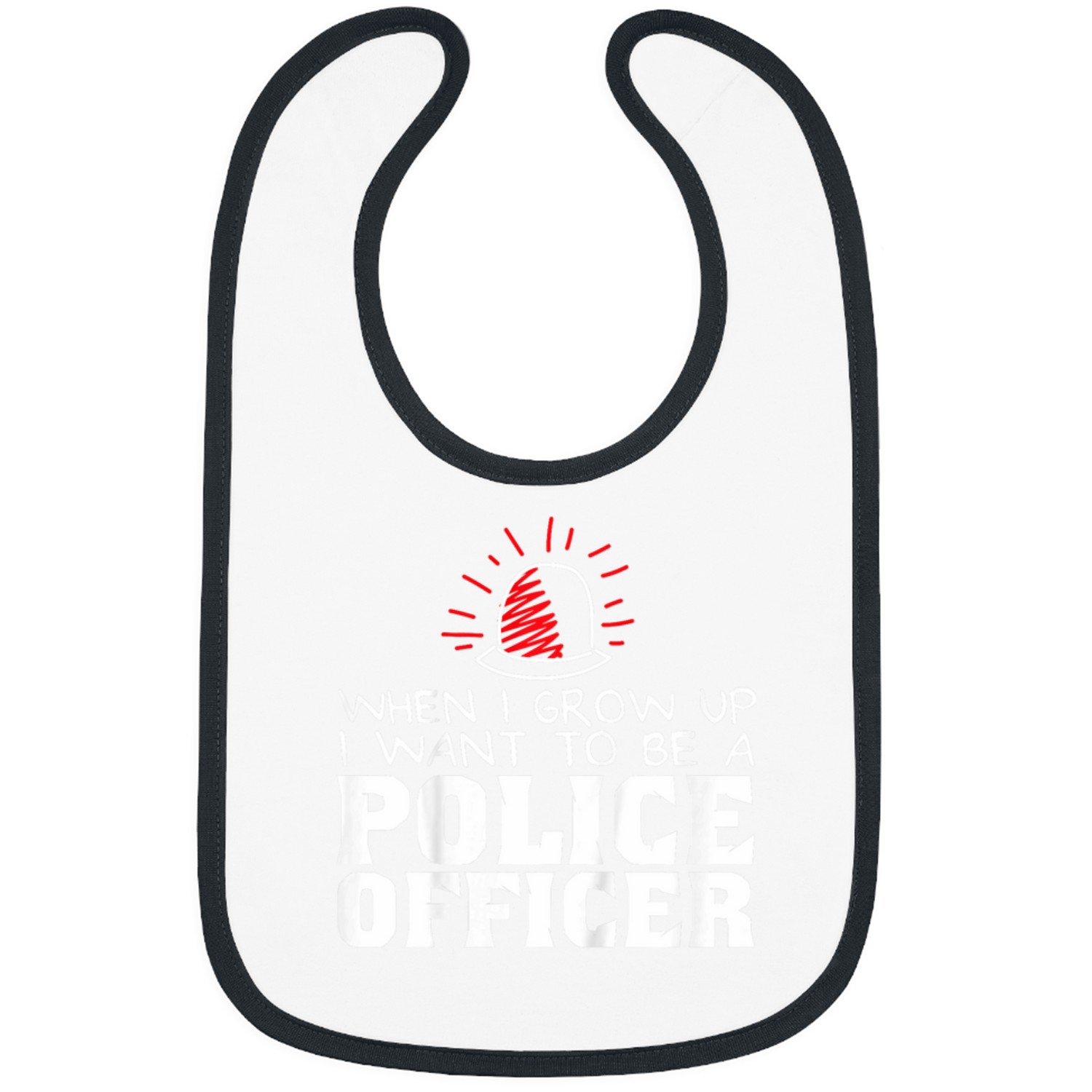 Kids Future Police Officer Policeman Kids Bibs