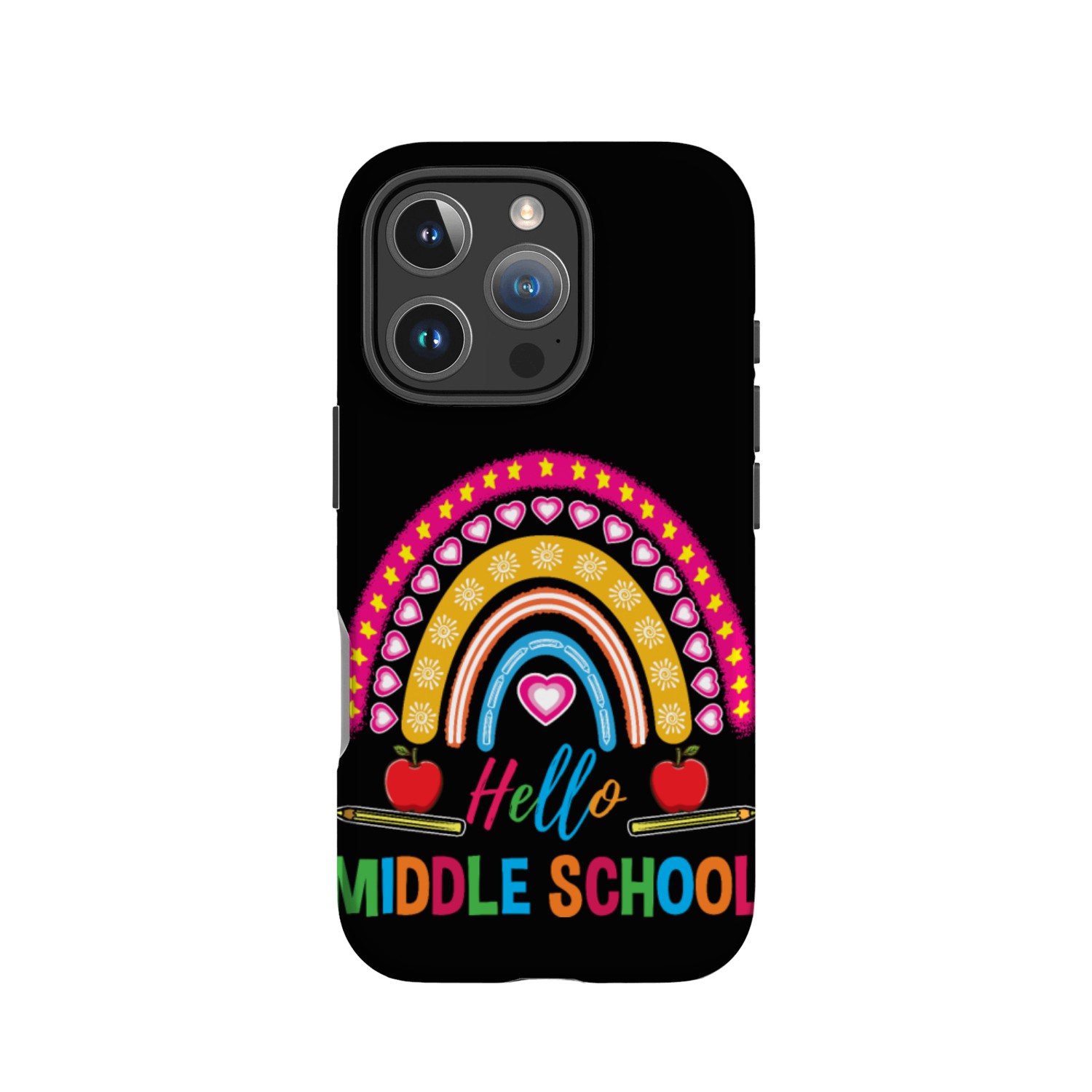 Hello Middle School Teacher Rainbow IPhone Cases