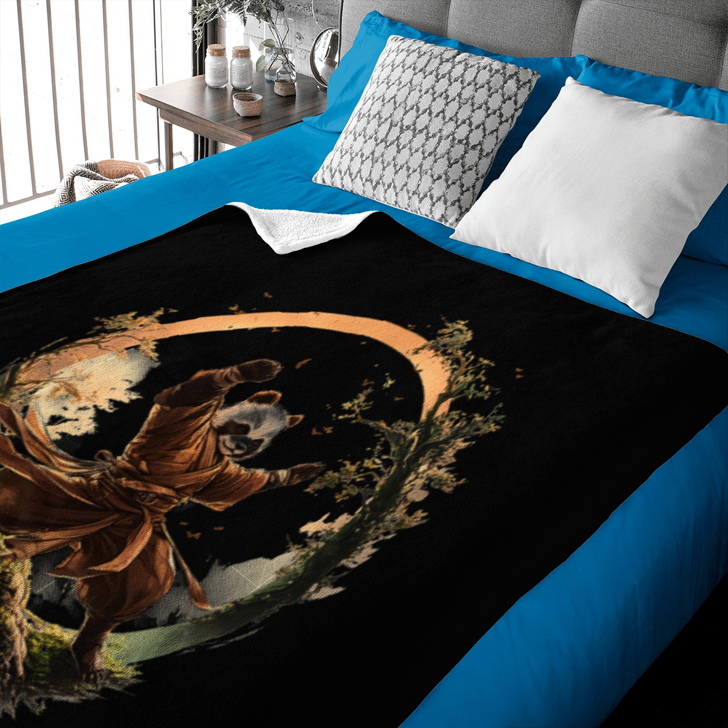Martial Art Panda Zen Nature Power and Energy Baby Blankets