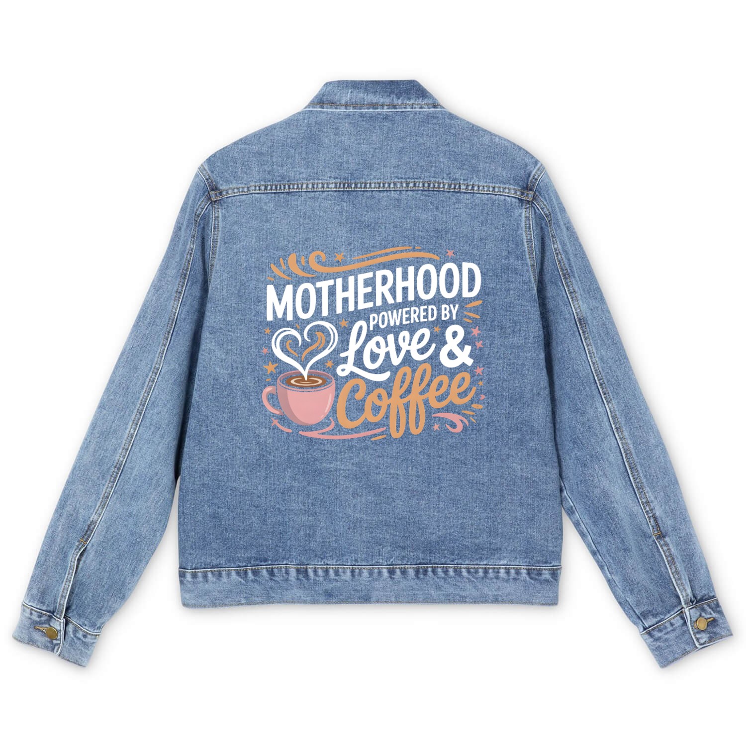 Love, Coffee, and Motherhood: The Perfect Blend Men's Denim Jackets