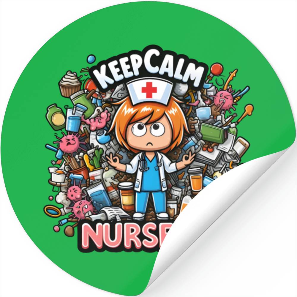 Keep Calm and Nurse On, Fun & Colorful Chaos Stickers