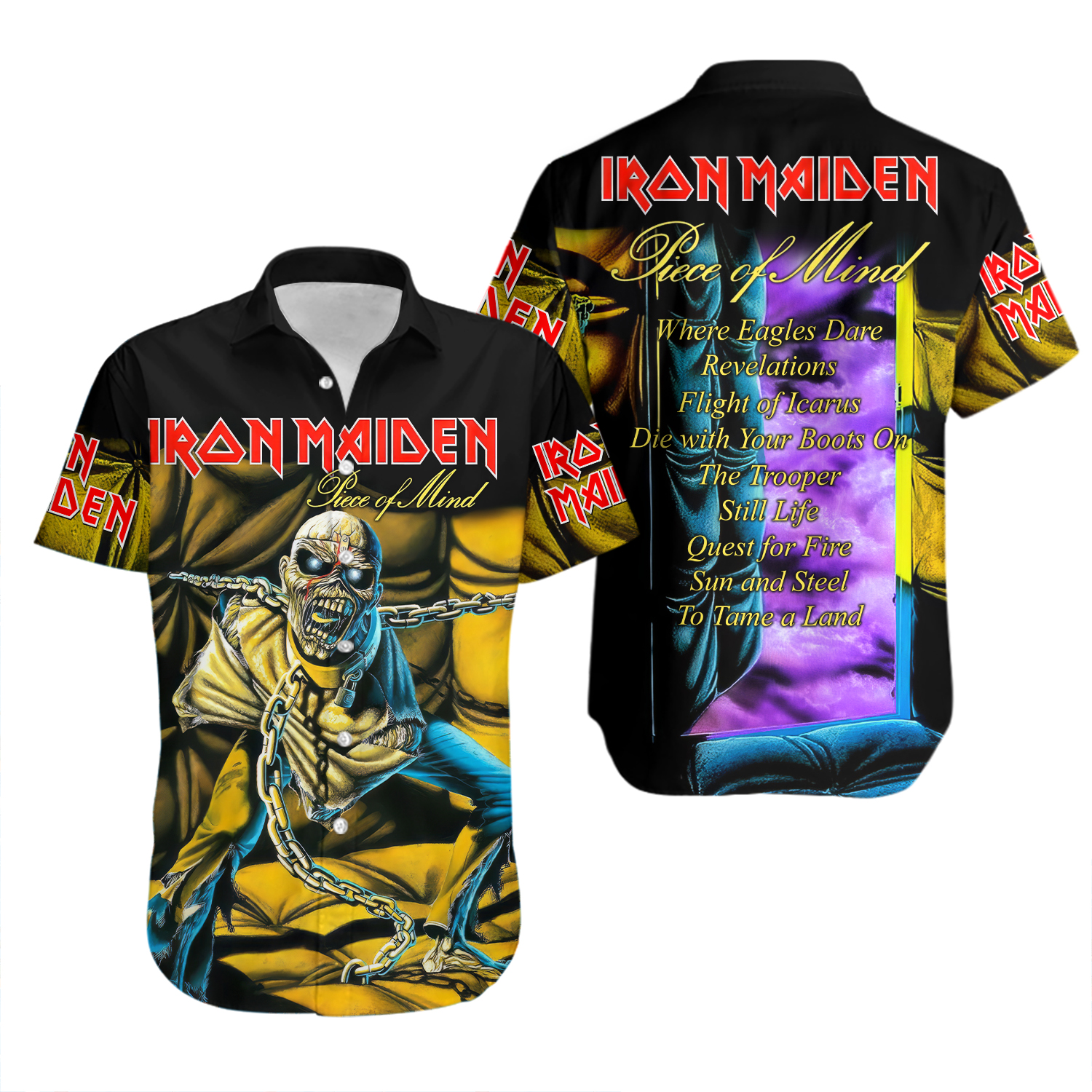 Iron Maiden Run For Your Lives World Tour 2025 Hawaiian Shirt