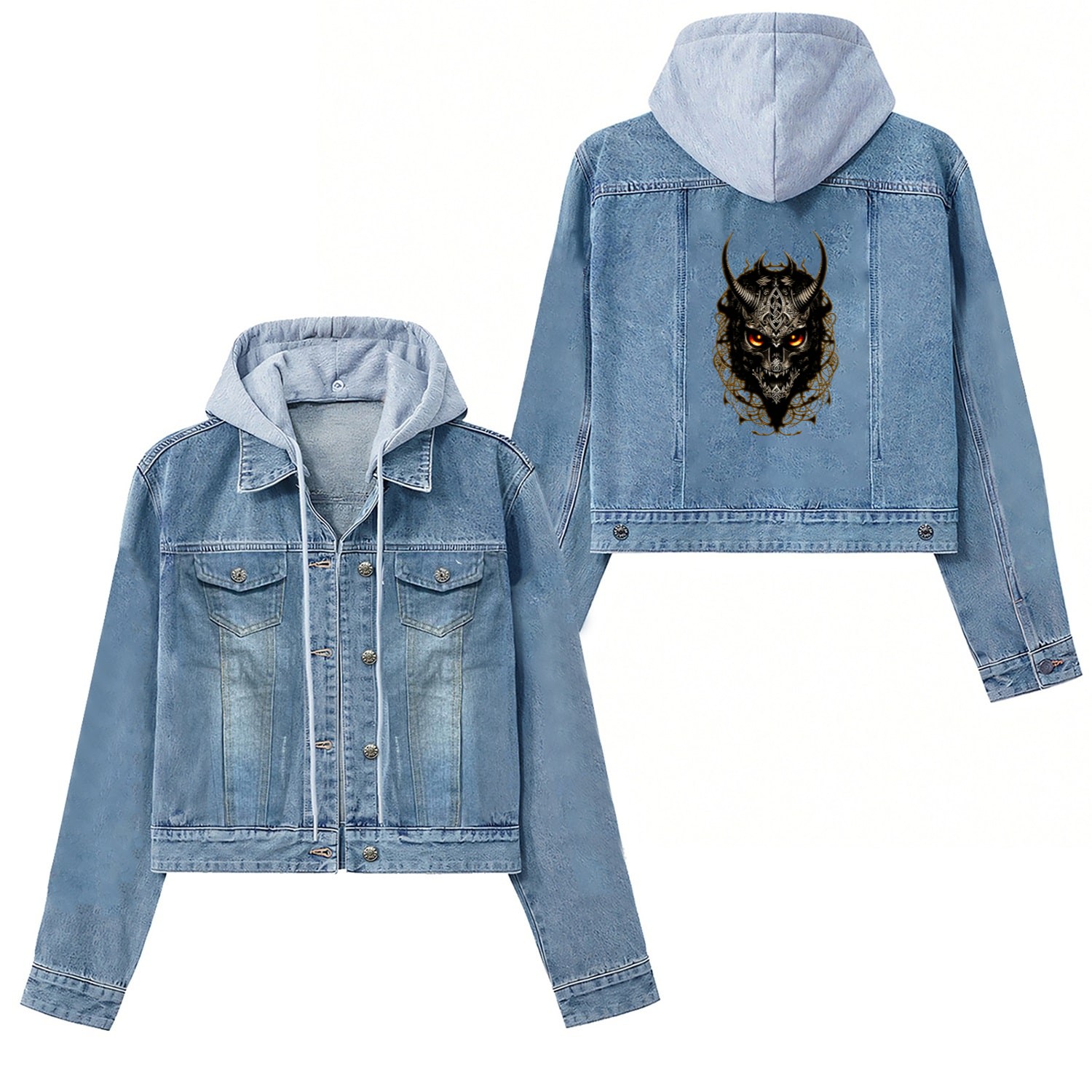 Demons Head Women's Denim Jackets