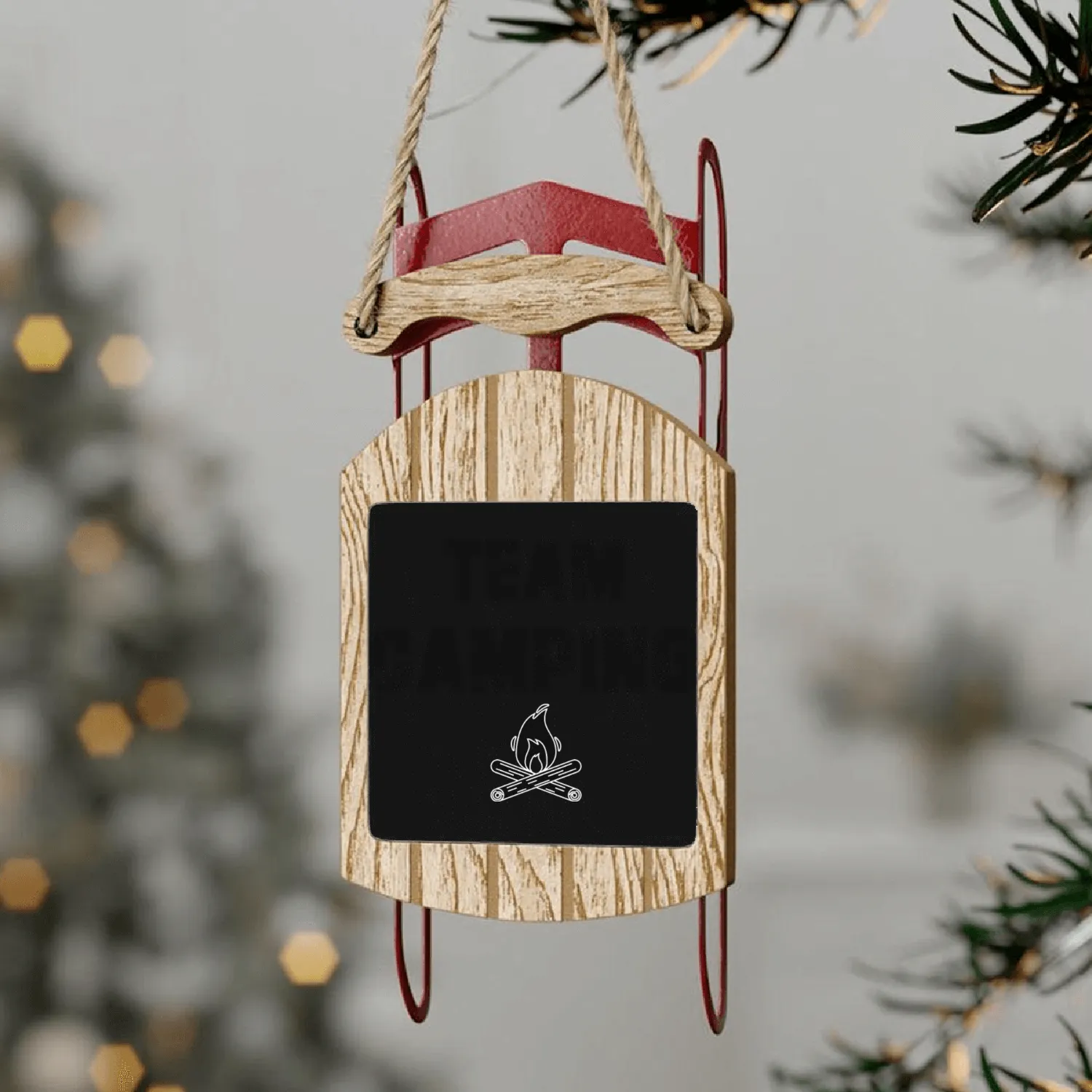Team camping Sled Ornaments
