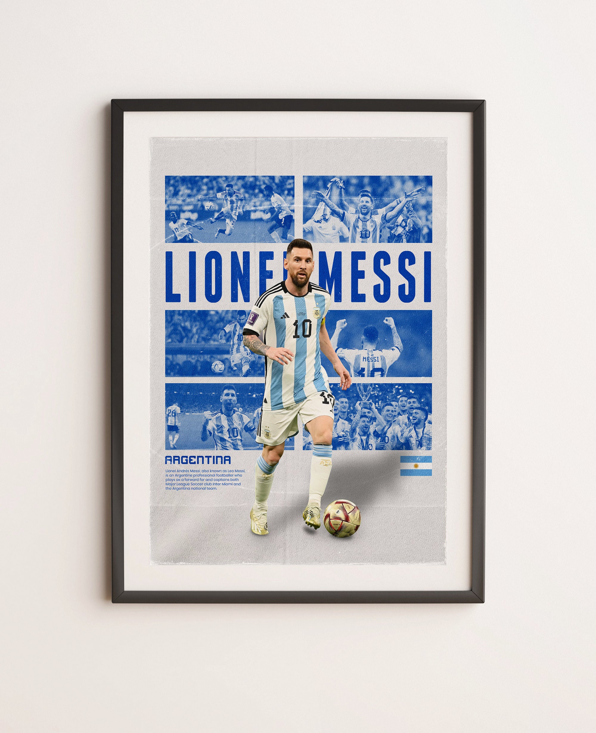 Lionel Messi Argentina, Printable A3 Sport Wall Art, Gift For Boy,Unframed poster , available in 7 sizes, Football lover poster gift