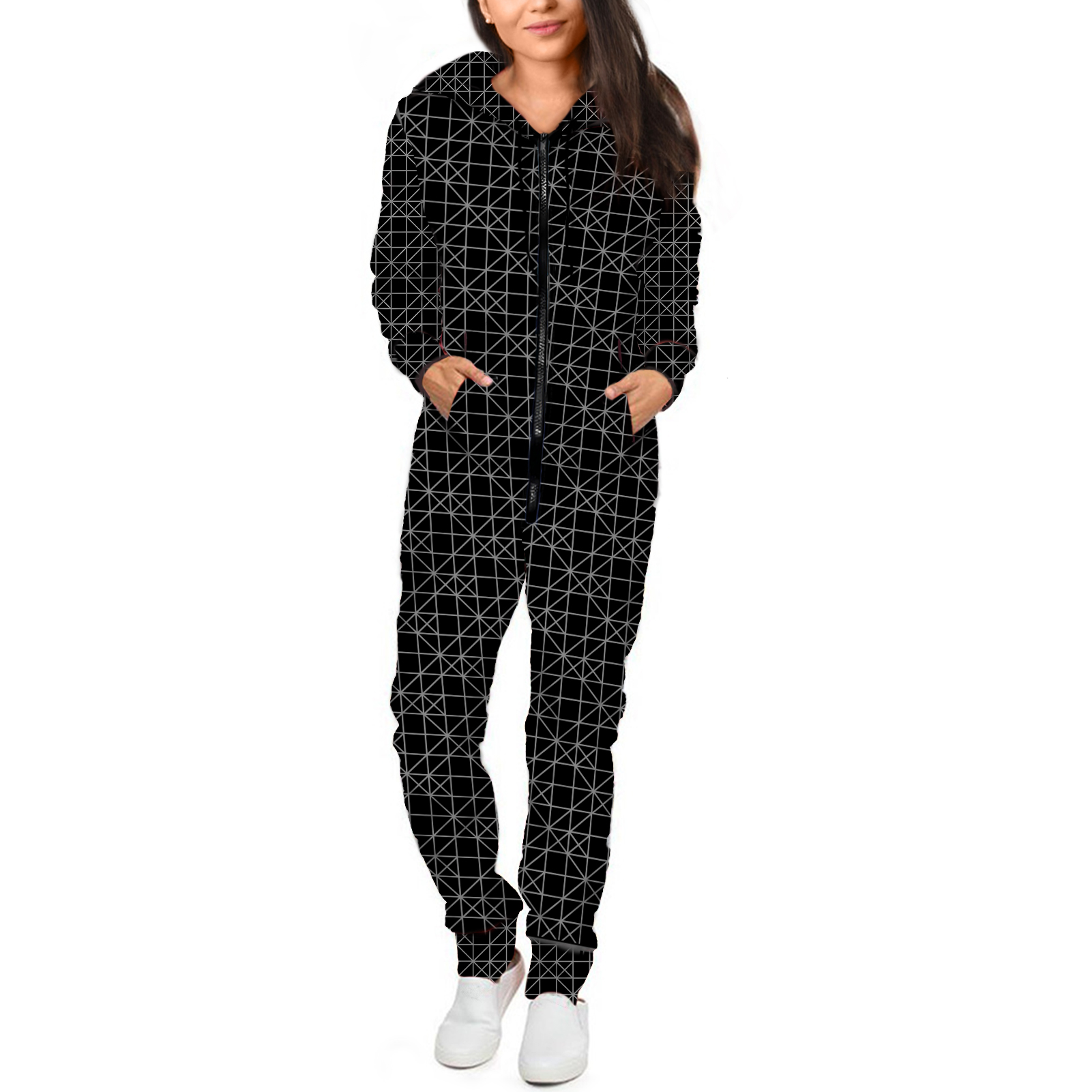 Esoteric Sacred Geometry Adult Zip Up Jumpsuit Pajamas