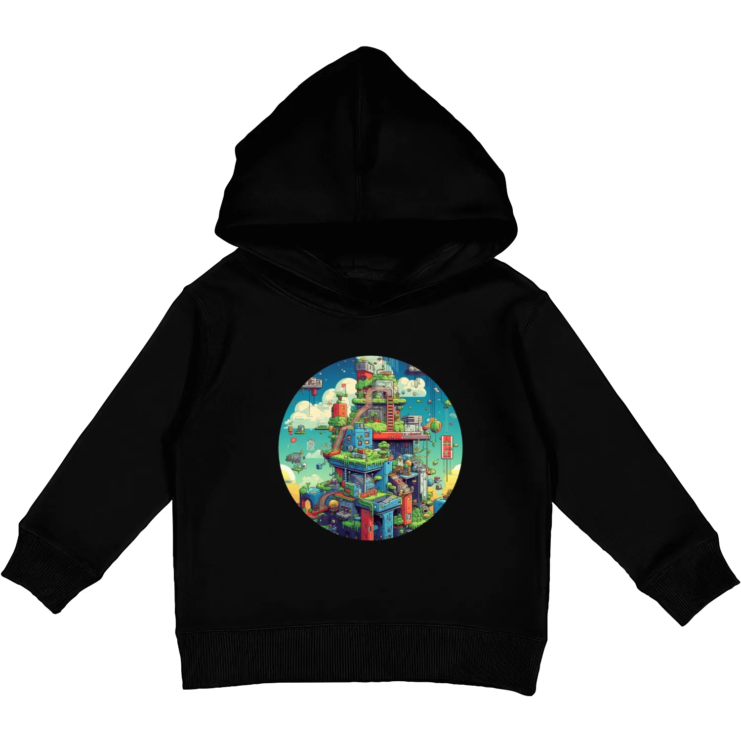 Nostalgic Gaming Delight: Relive Pixelated Adventu Kids Pullover Hoodies