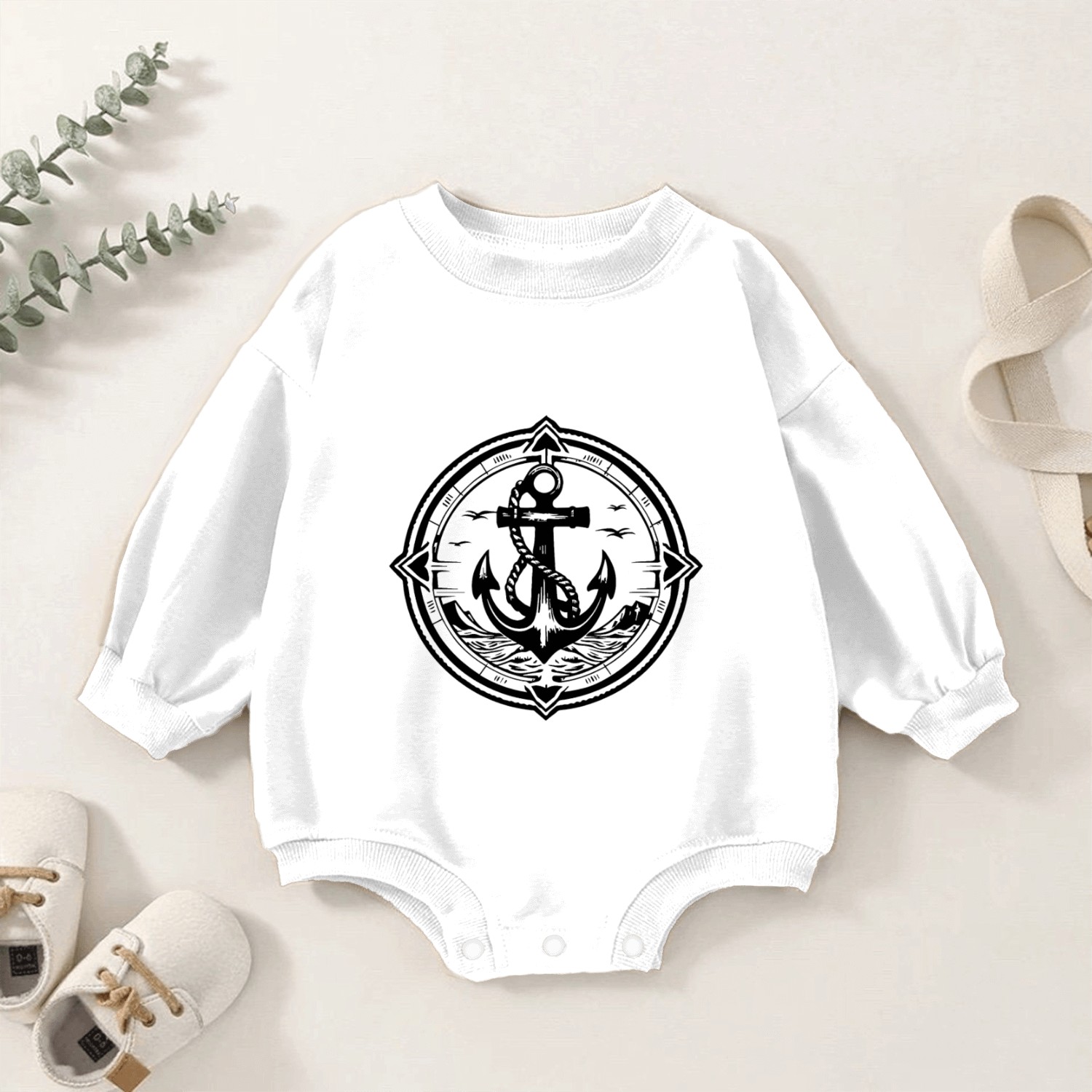 Anchor Ship Nautical Sea Baby Romper Sweatshirts