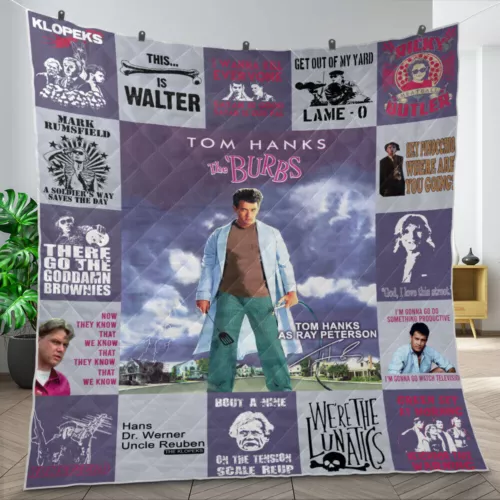 The Burbs Quilt, The Burbs Movie Quilt Blanket Tom Hanks For Fan