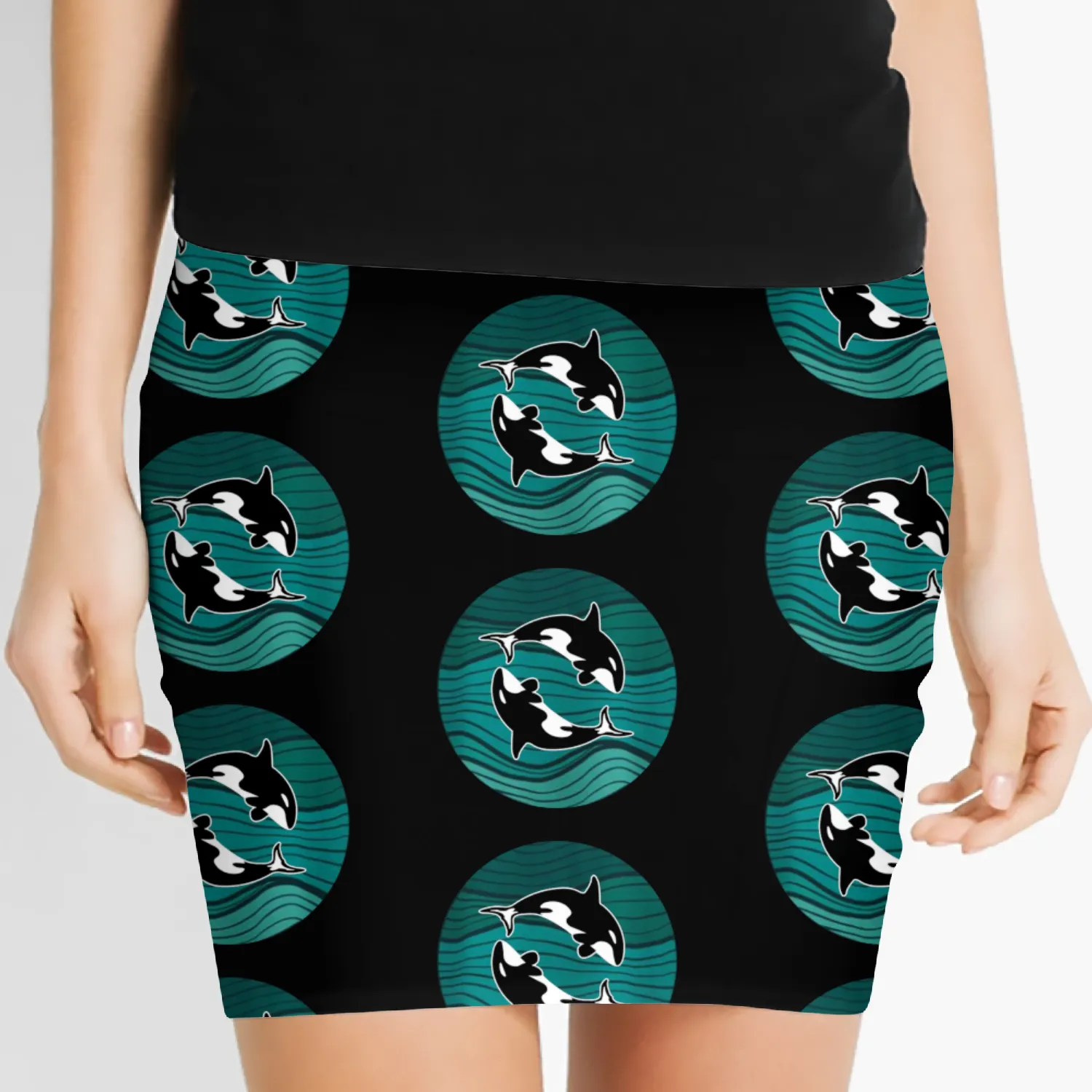 Orca Is My Valentine Life Is Better With Orca Women's Mini Skirts