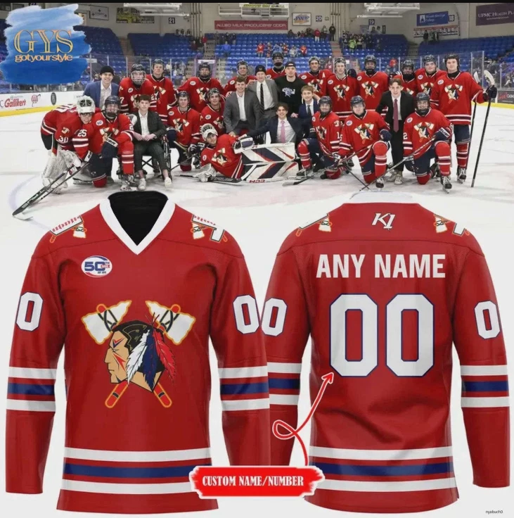 Personalized Johnstown Tomahawk 2025 End Of Year Hockey Jersey