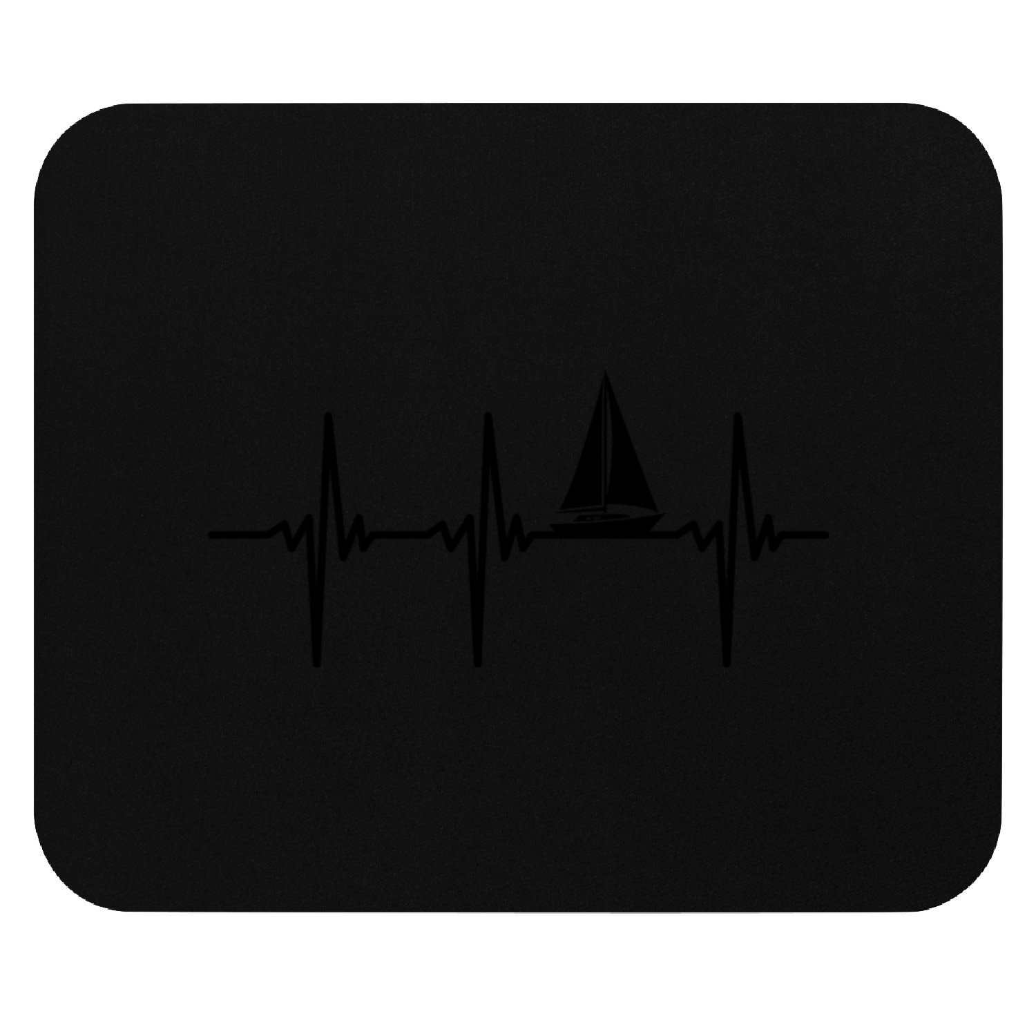 Heartbeat For Sailboat On Very Calm Seas Mouse Pads