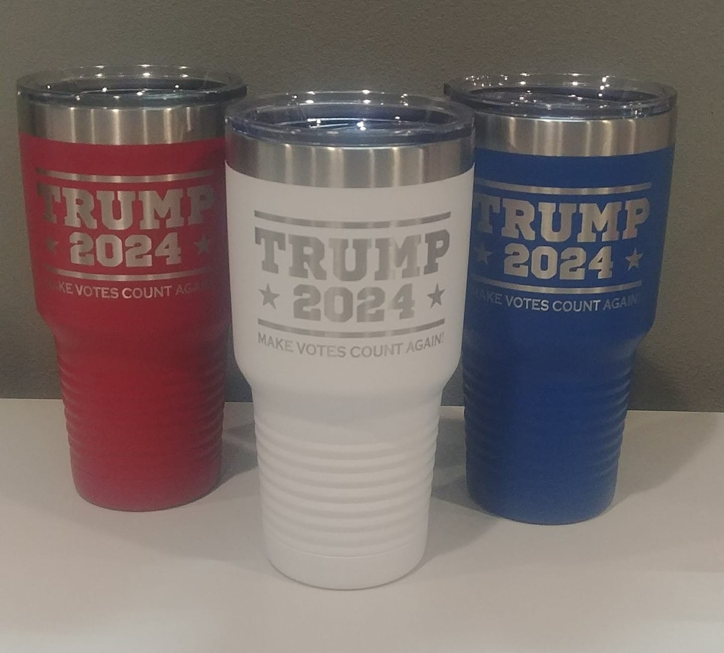 Trump 2024 Make Votes Count Again! | Laser Engraved | Polar Camel | Election Tumbler