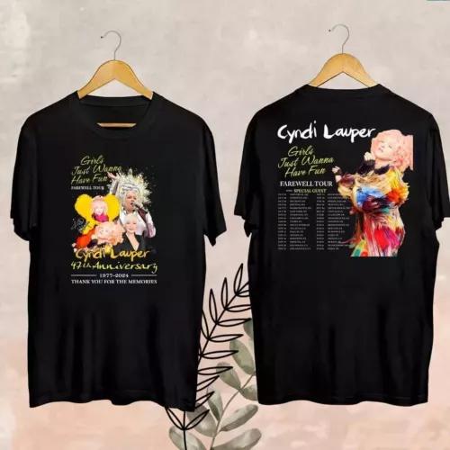 2025 Cyndi Lauper Girl Just Wanna Have Fun Farewell Tour Shirt