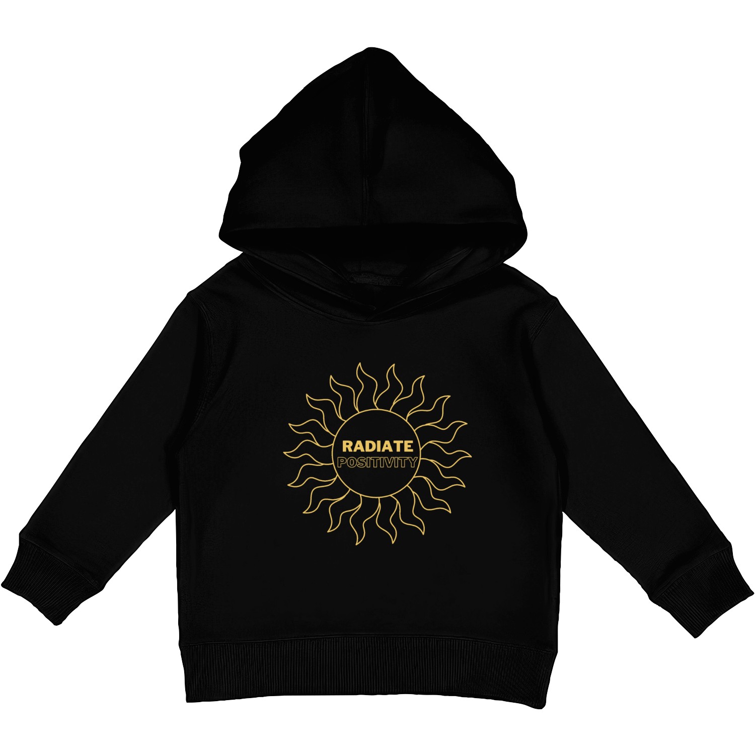 radiate positivity Kids Pullover Hoodies
