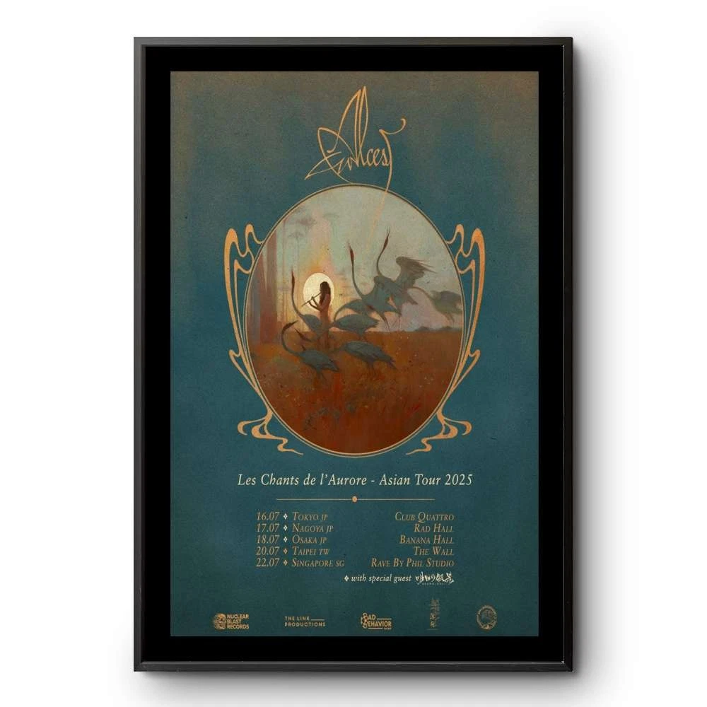 Alcest Les Chants De L'Aurore Asian Tour 2025 Poster