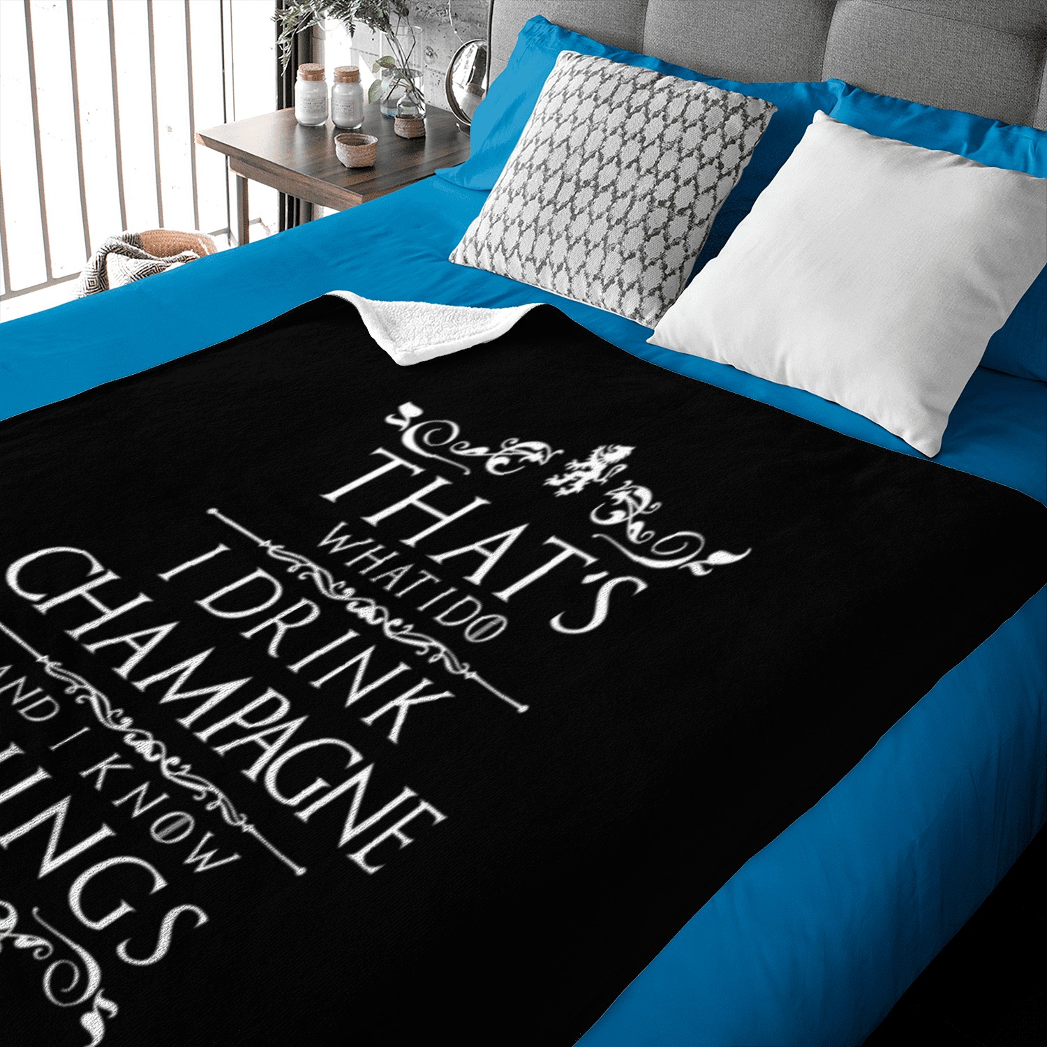 Champagne Champagne Champagne Baby Blankets