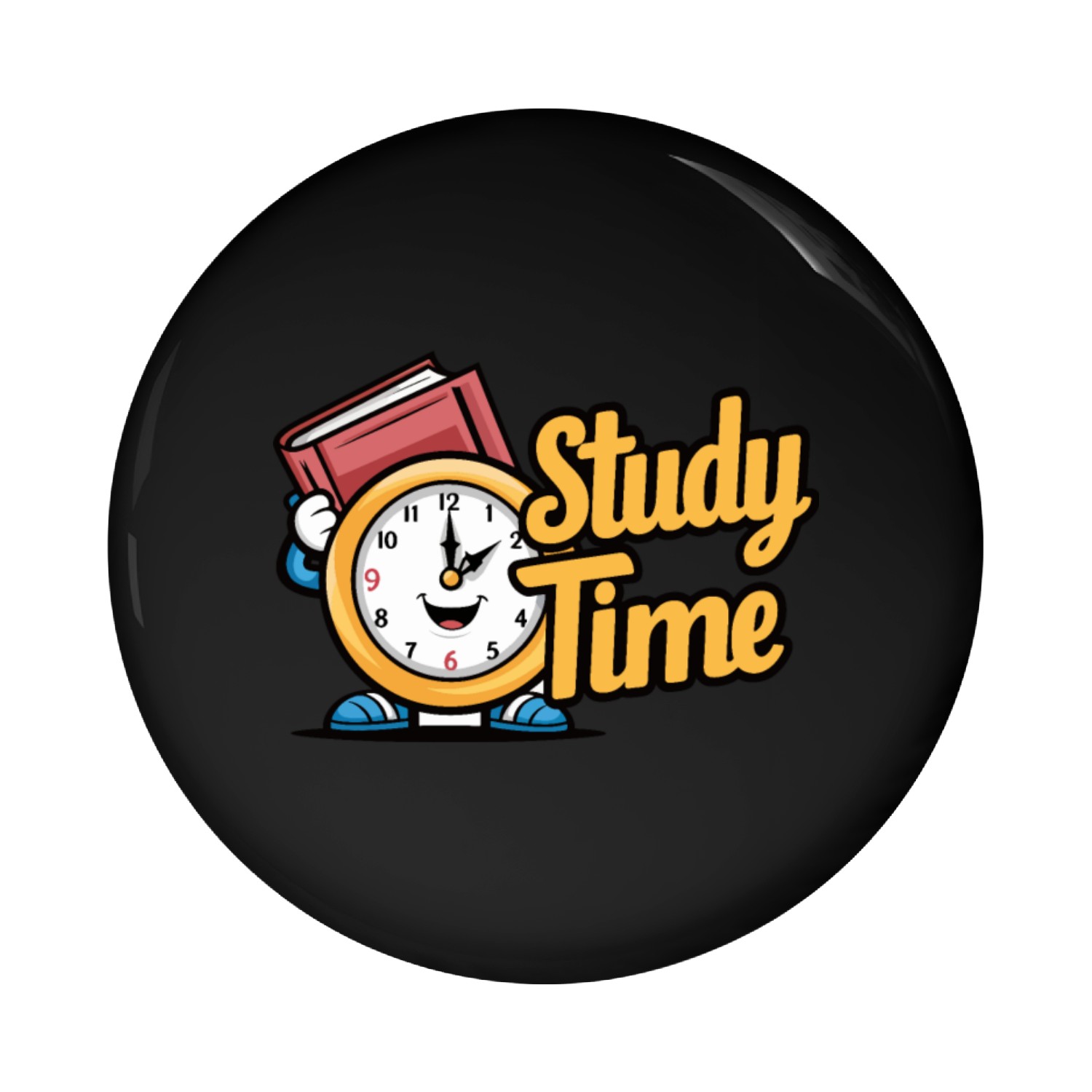 Study Time Clock Fun Desk Decor with Clock Pin Buttons