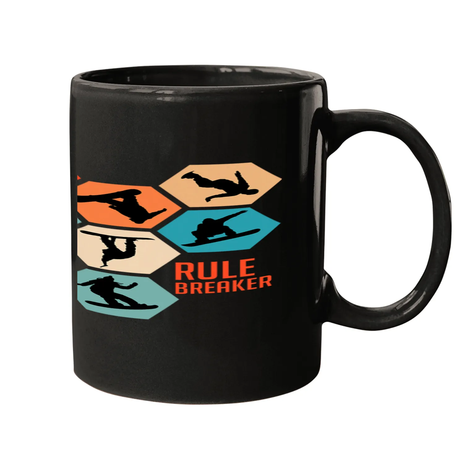 Snowboarder Risk Taker Rule Breaker Freestyle Snowboard Mugs
