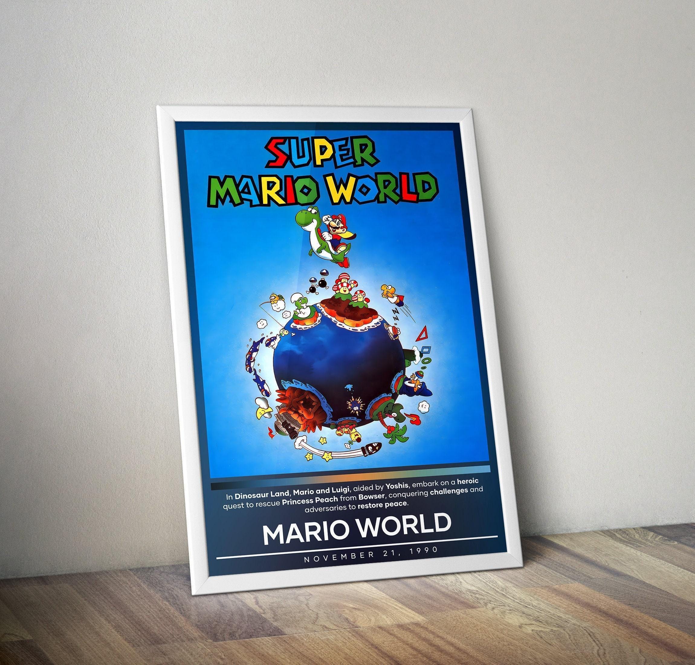 Super Mario World Poster | Super Mario | Gaming Posters | Video Game Posters | Wall Decor Posters