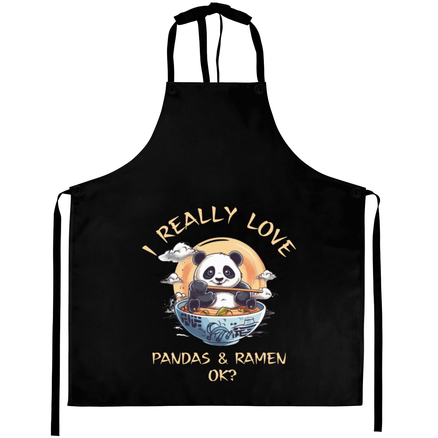 Kawaii Anime Panda Otaku Japanese Ramen Noodles Aprons