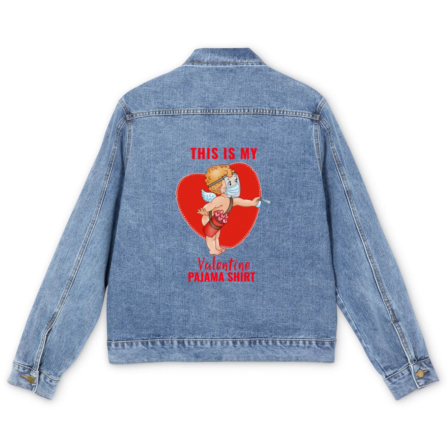 This Is My Valentine Pajama1313 Men's Denim Jackets