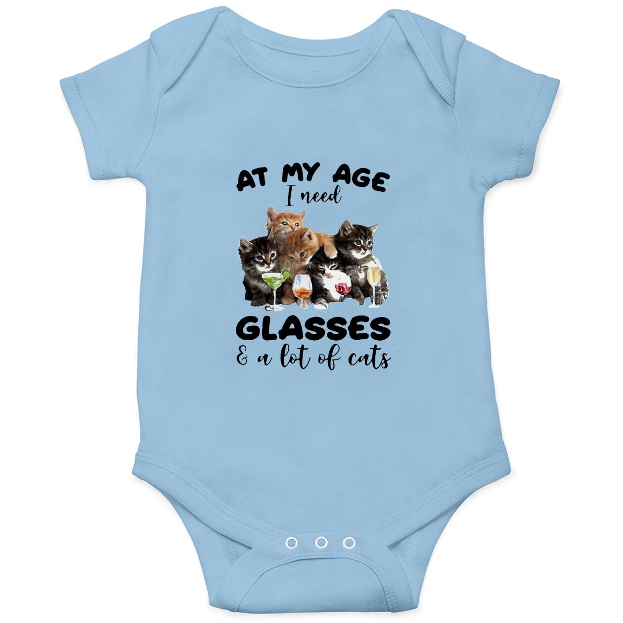 Best At My Age I Need Glasses And A Lot Of Cat Baby Bodysuit