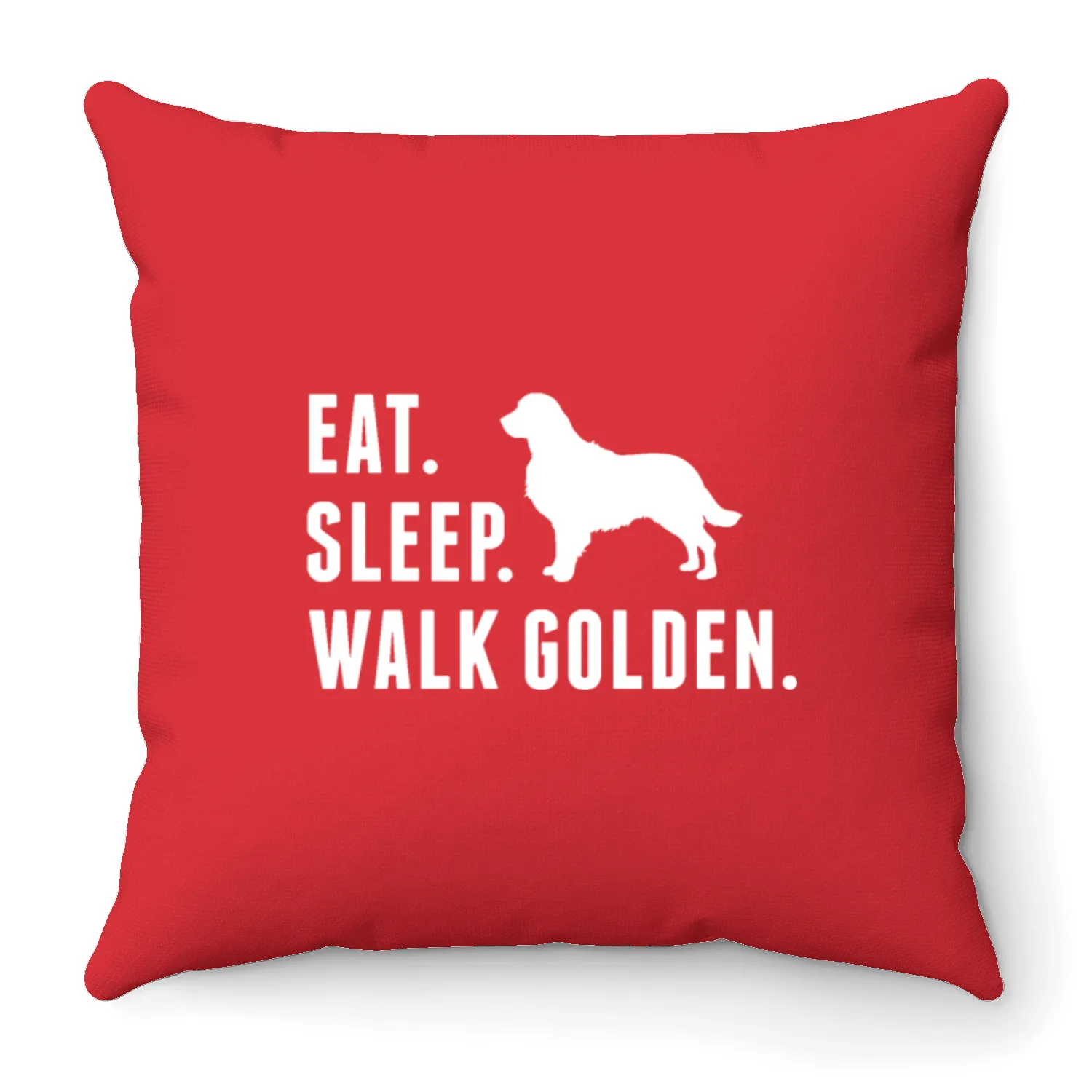 Eat Sleep Walk Golden Retriever Throw Pillows