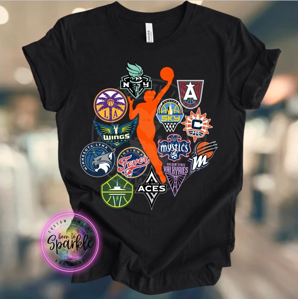 Womens Basketball Teams Unisex Graphic Tee, Youth Womens Basketball tee