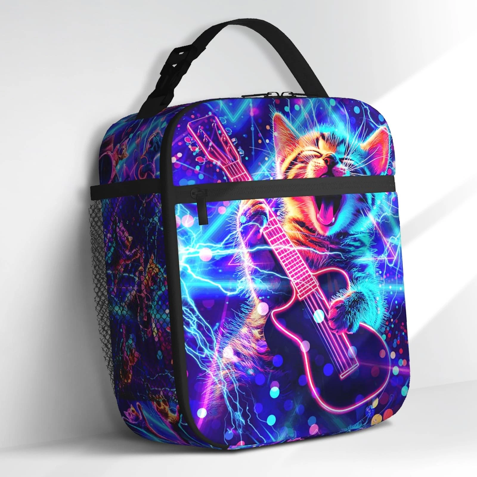 Cat Music Kids Lunch Bag for Boys and Girls