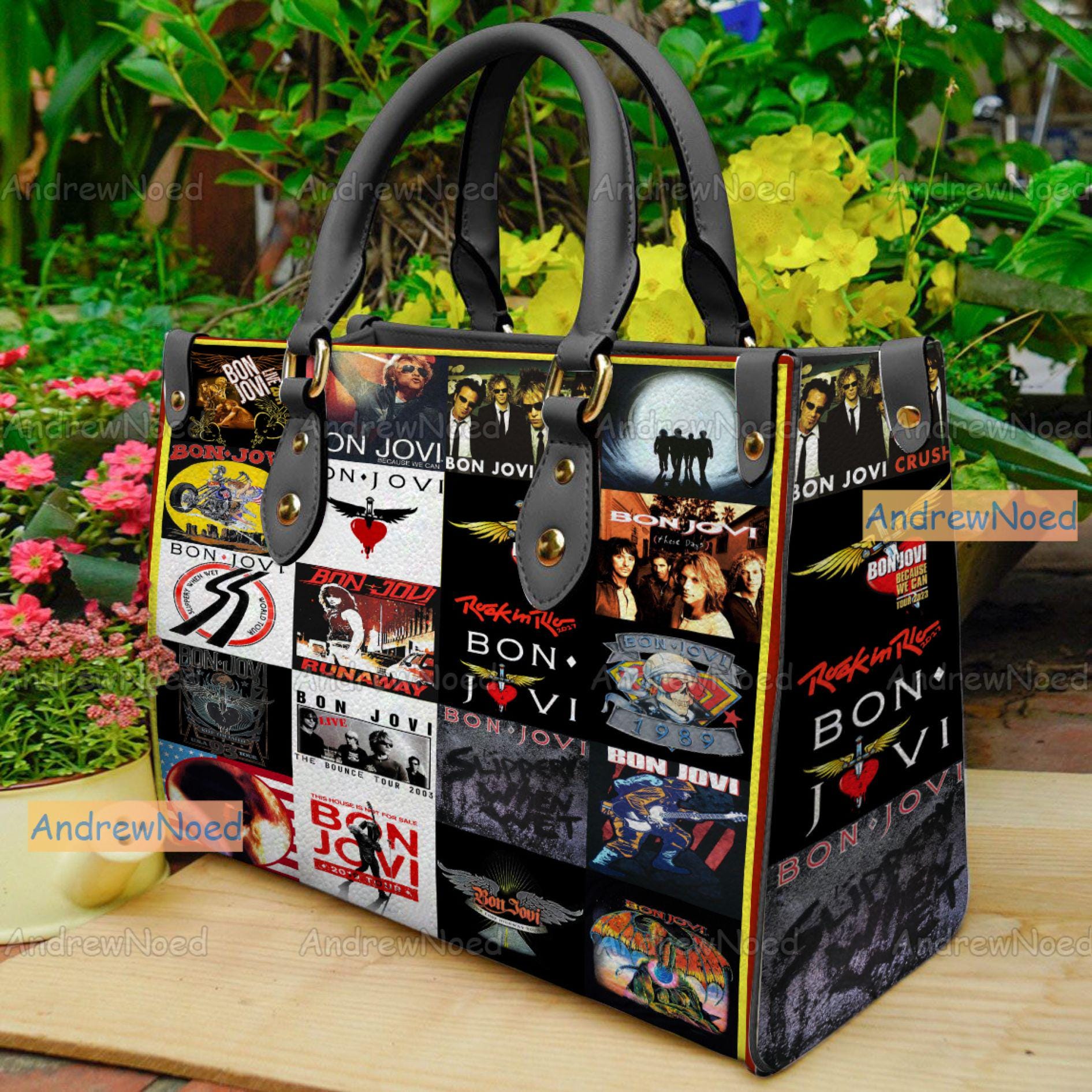 Bon Jovi Leather Handbag, Bon Jovi Woman Handbag, Shoulder Bag, Vintage Crossbody Bag, Top Handle Bag