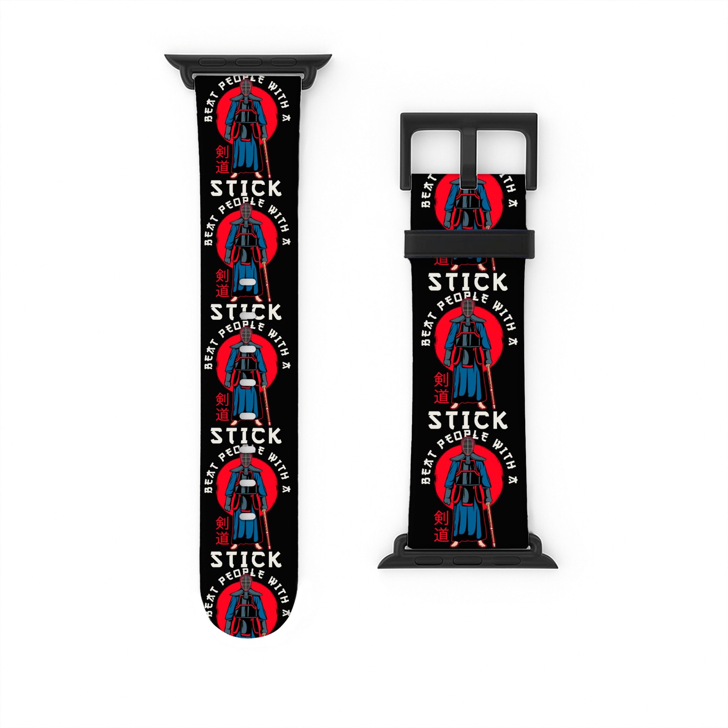 Beat People With A Stick Kendo Kenjutsu Japanese Watch Bands For Apple Watch