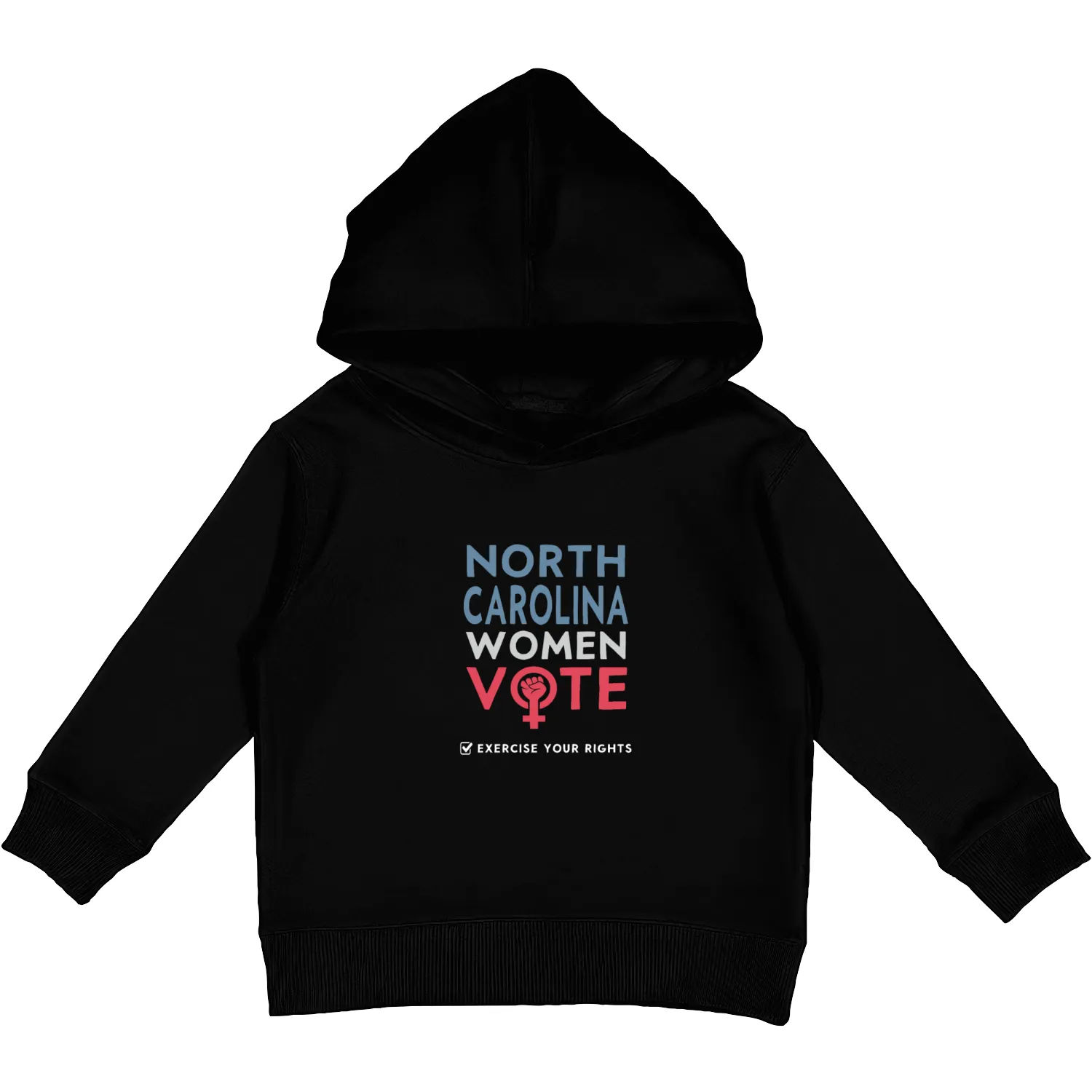 North Carolina Women Vote Voter 2022 Election Kids Pullover Hoodies