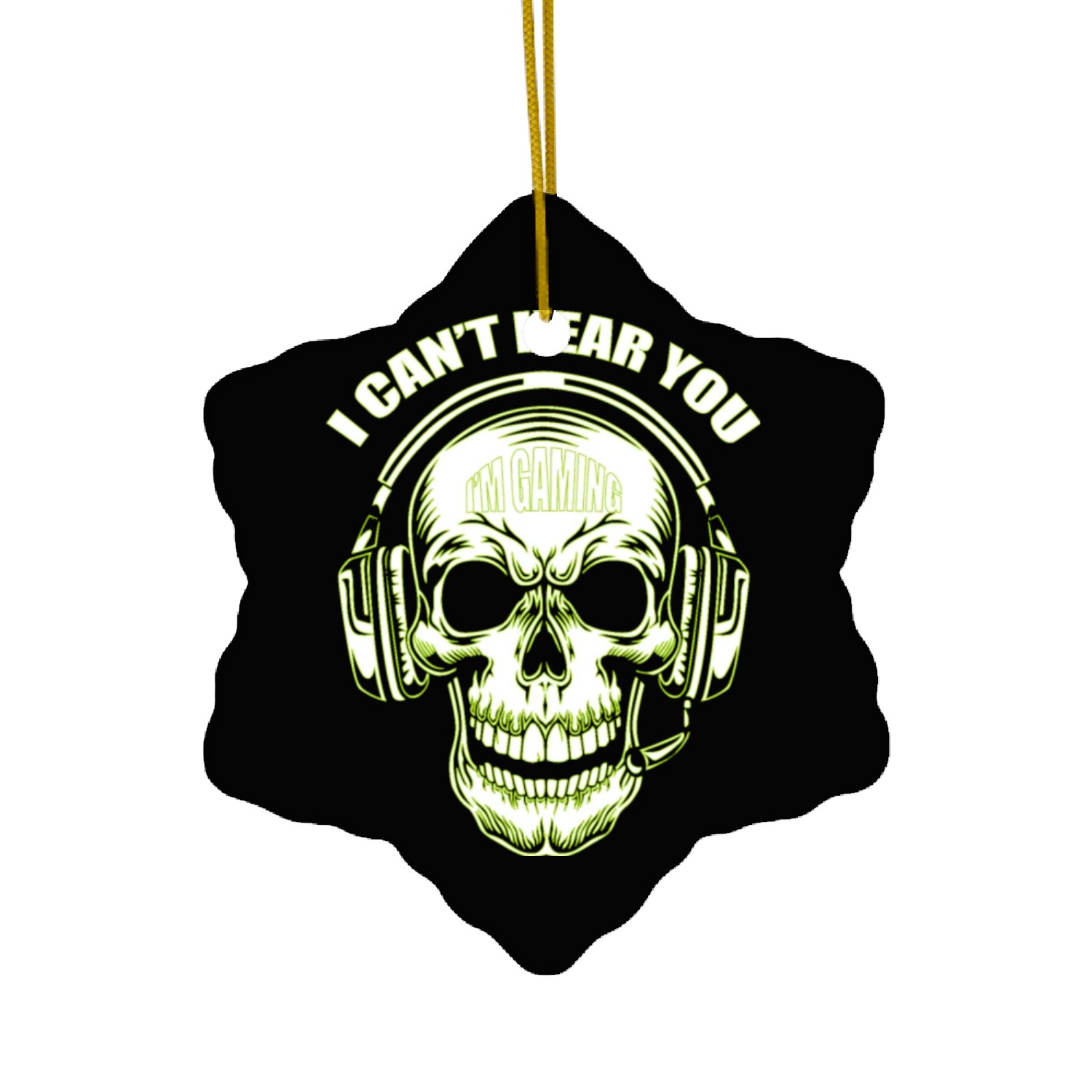 i can't hear you i'm gaming. Ceramic Ornaments