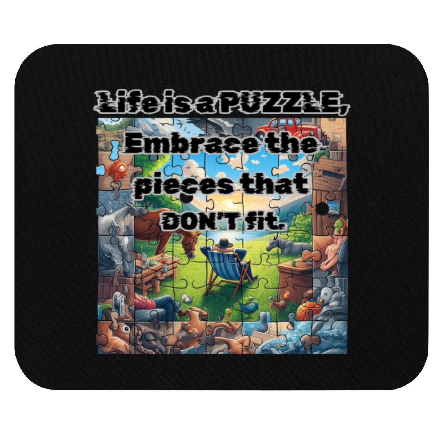 Life's A Puzzle, Embrace The Pieces That Don't Fit Mouse Pads