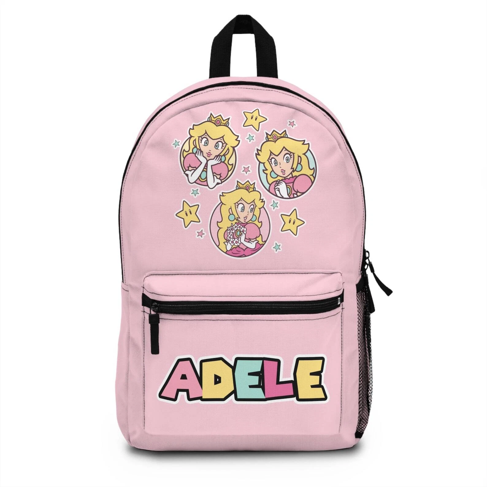 Custom Mario Backpack Personalized School Bag Princess Peach girl School bag
