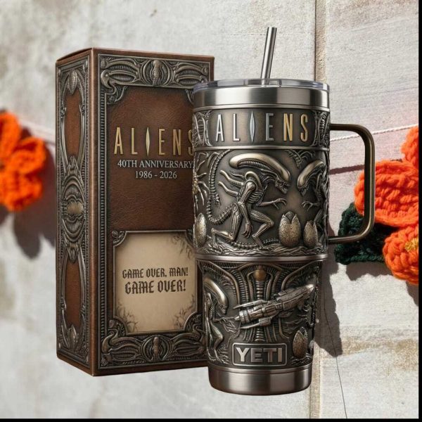 Aliens 40th Anniversary 1986 2026 40oz Tumbler with Handle