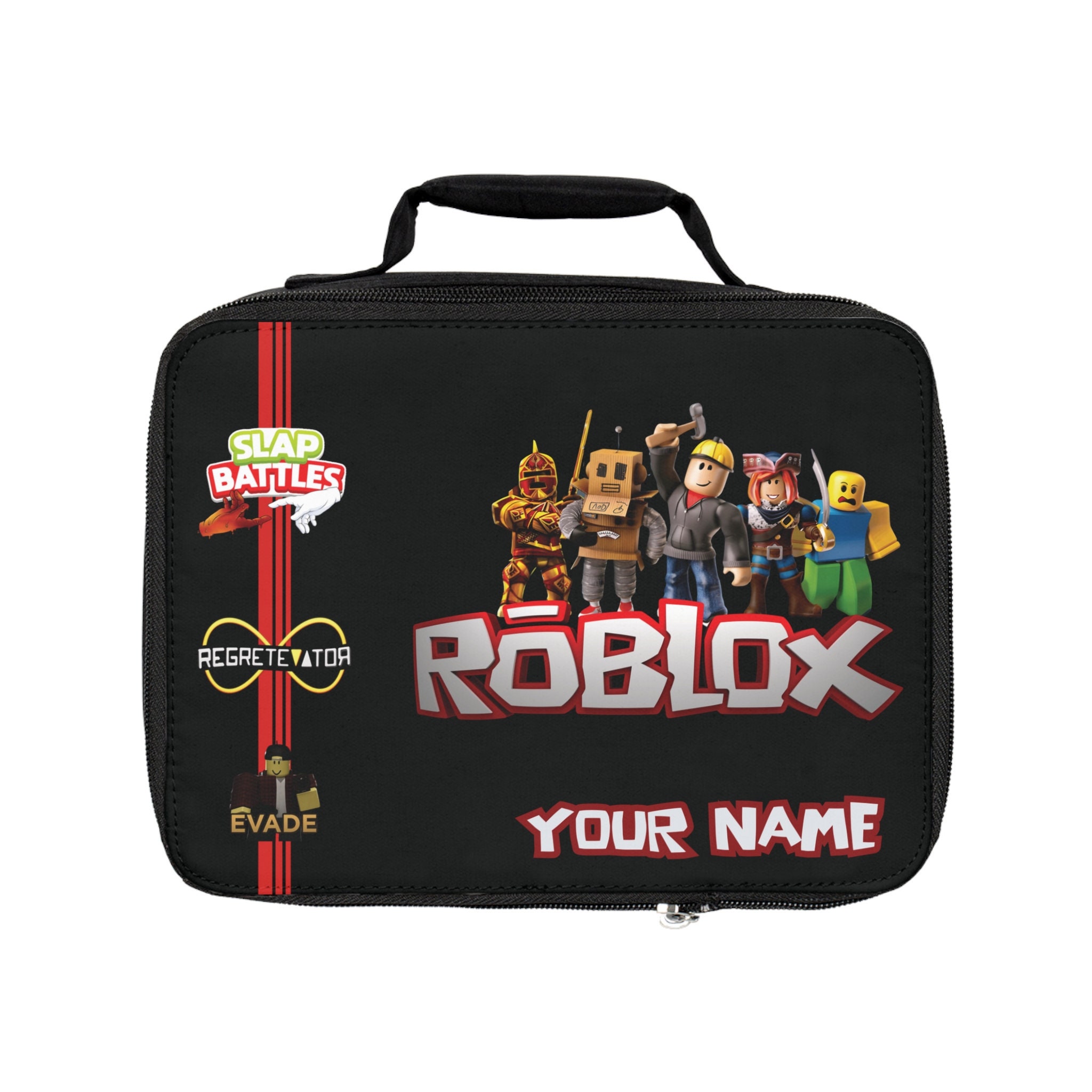 Personalized Roblox lunch bag with name