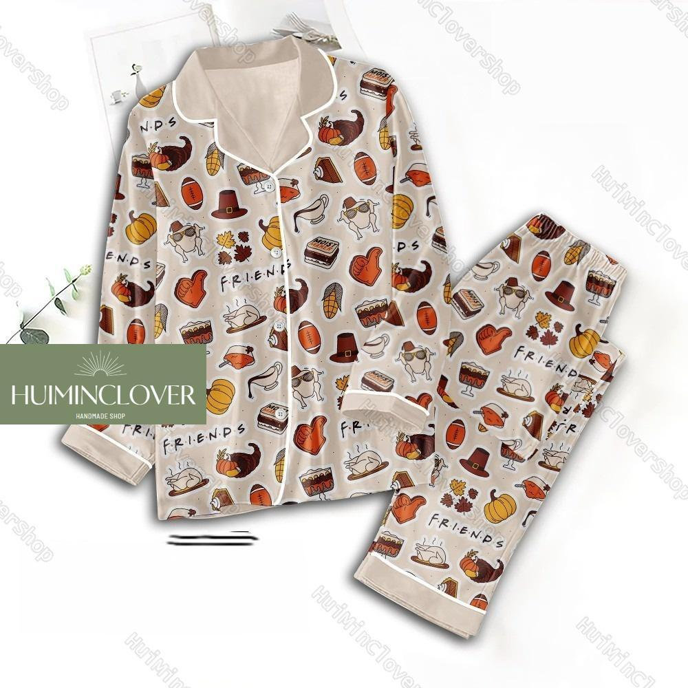Halloween Friends Pajamas Set, Friends Series Shirt, Sitcom Pajamas