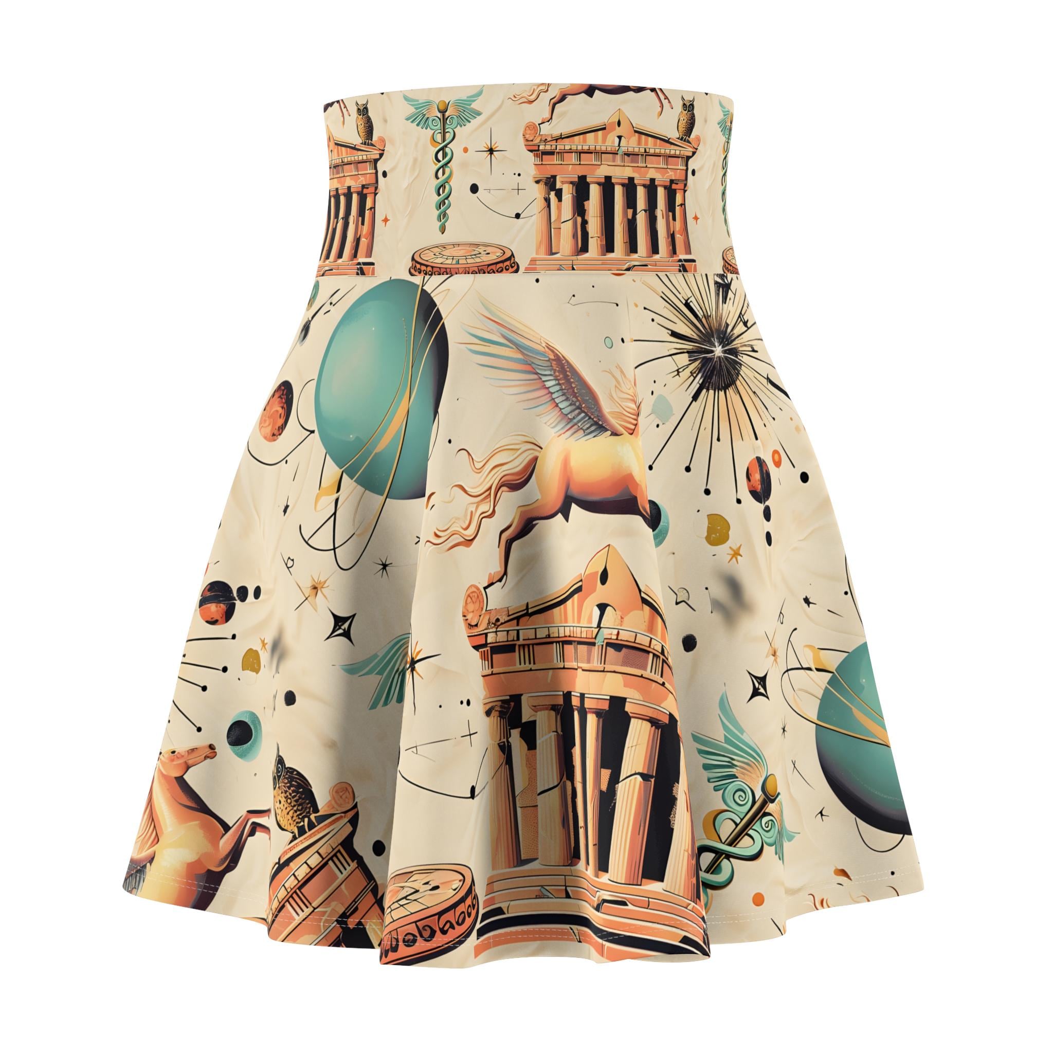Camp Half-Blood Retro Women's Skater Skirt, Percy Jackson Fan Clothing, Greek Mythology Fashion, Cute A-Line Mini Dress, Mythical Camp