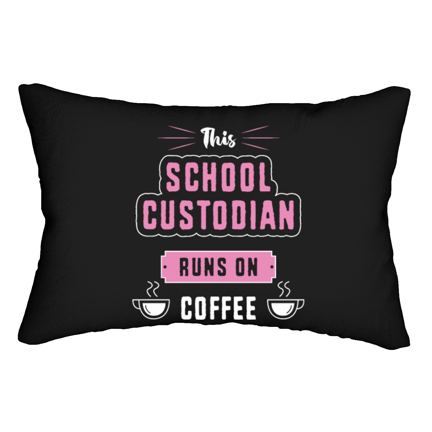 Coffee and Cleaning Janitor School Custodian Lumbar Pillows