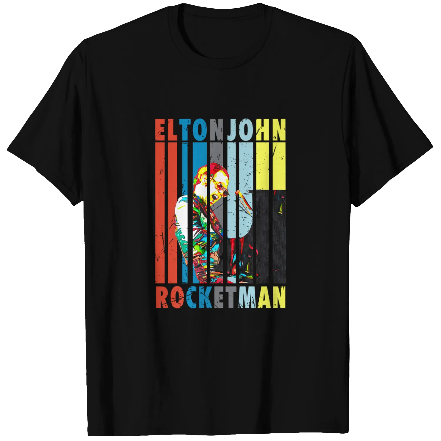 Vintage Elton Art John Country Musician Play Piano Rocketman Premium T-Shirt