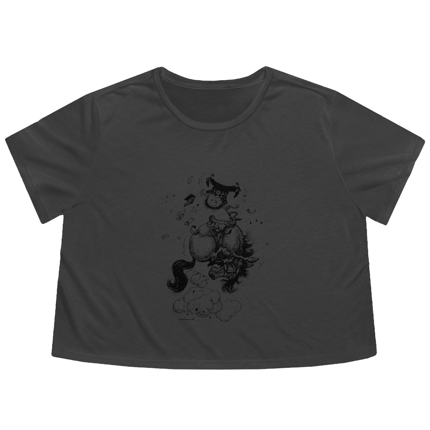 Thelwell Jumping Rodeo Western Pony Flowy Cropped Tees