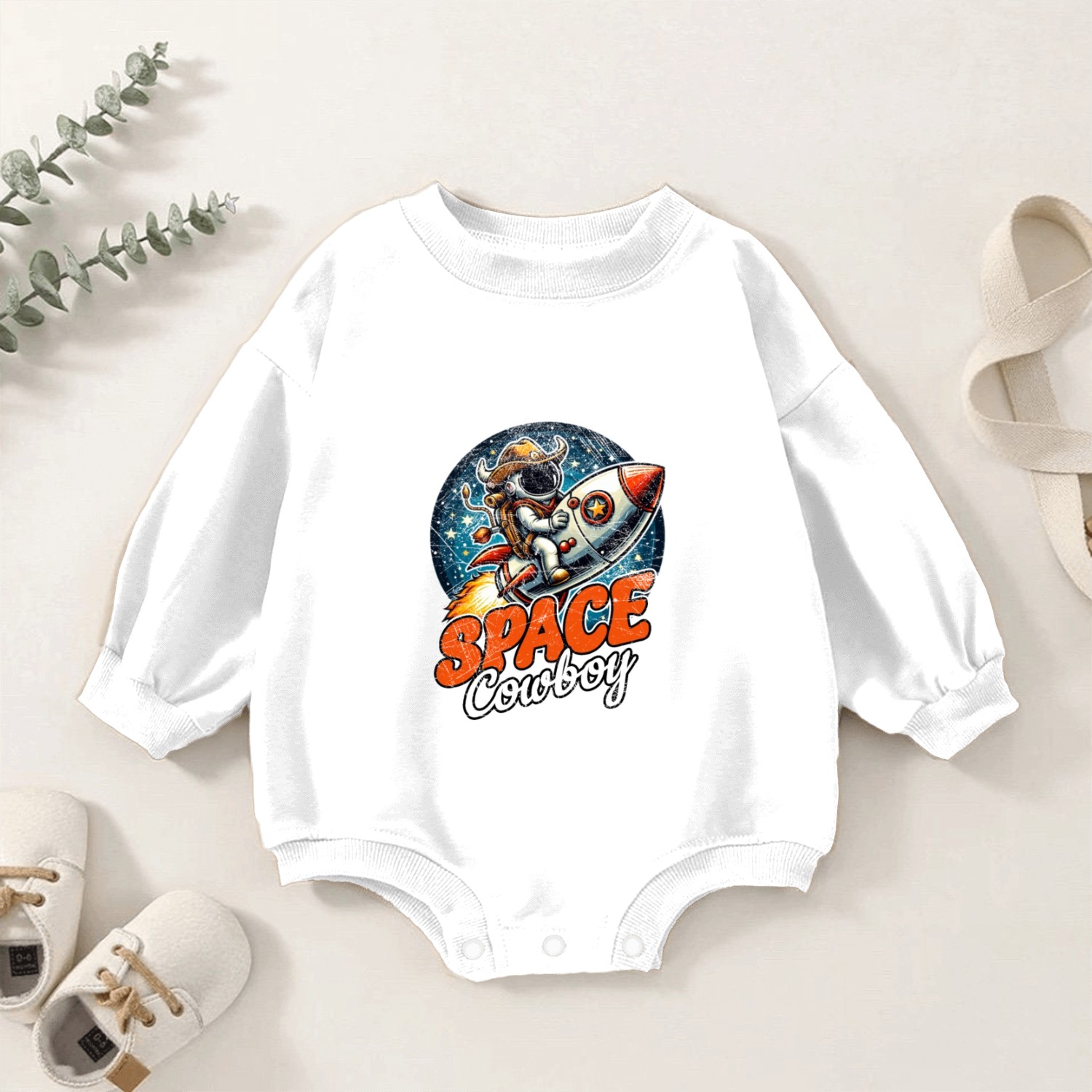 Space Cowboy Baby Romper Sweatshirts